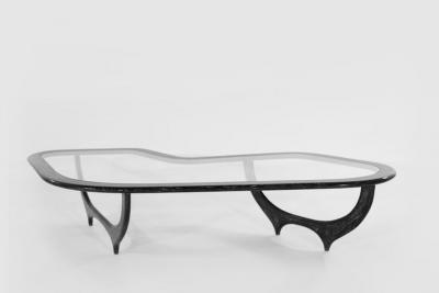 The Contour Coffee Table in Black Ceruse by Stamford Modern