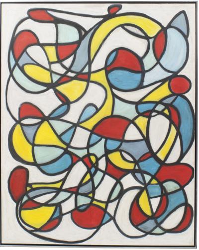 The Cyclist Acrylic Painting