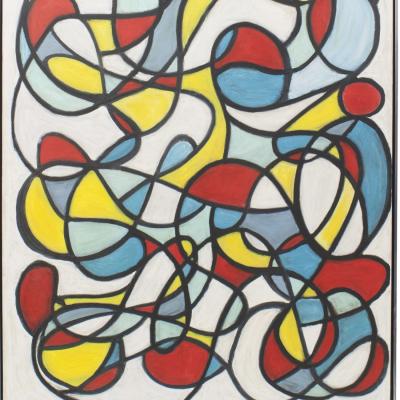 The Cyclist Acrylic Painting