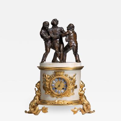 The Death of Nelson commemorative striking mantelpiece clock