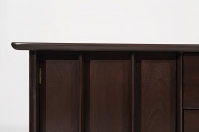The Eloquence Credenza in Dark Walnut by Kent Coffey C 1950s