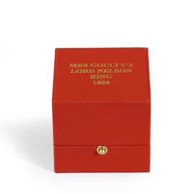 The Enamel Gold Nelson Memorial Ring Made For His Aunt Mrs Thomasine Goulty