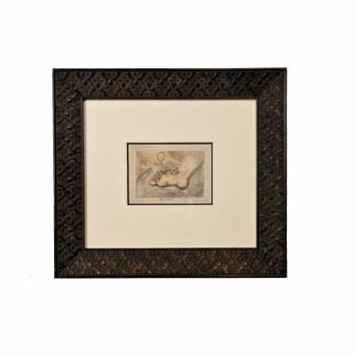 The Gout Hand Colored Engraving England 1835