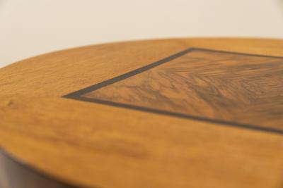 The Hague School Round Coffee In Oak Walnut And Ebony Netherlands 1930s