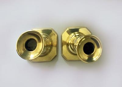 The King of Diamonds Brass Candlesticks a Pair