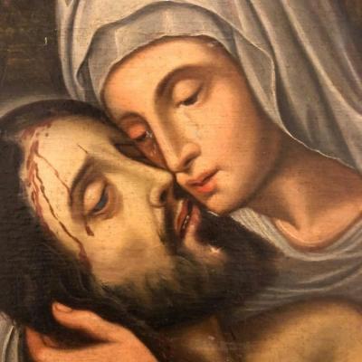 The Lamentation Spanish School Late 16th Century Painting