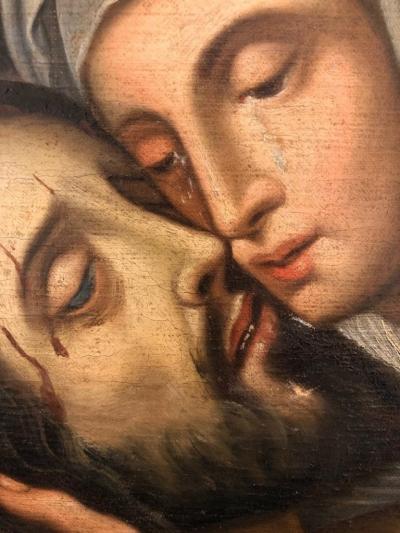 The Lamentation Spanish School Late 16th Century Painting