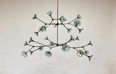 The Olivia 28 Dimmable LED Articulating Chandelier