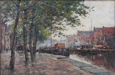The Peniches Along The Canal Prosper De Wit 1860 1947 