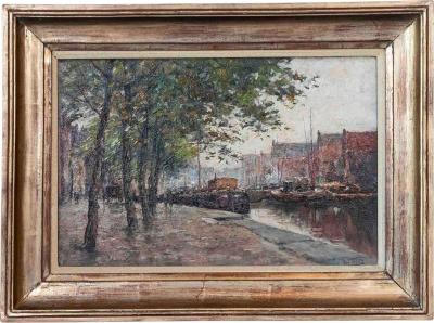 The Peniches Along The Canal Prosper De Wit 1860 1947 