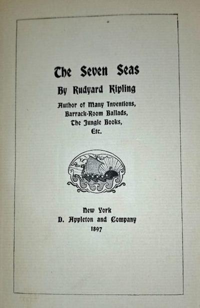 The Seven Seas by Kipling 1st Edition