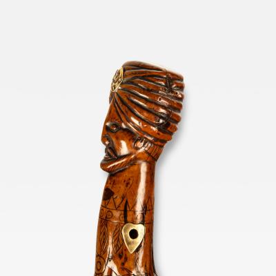 The Turk s head folk cane of B Phipps dated 1831