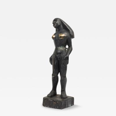 The Wait Limited Edition Bronze Brutalist Contemporary Figural Sculpture