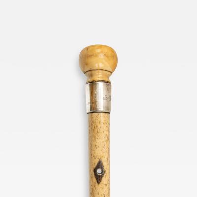 The plain whalebone cane of J Godden dated 1896