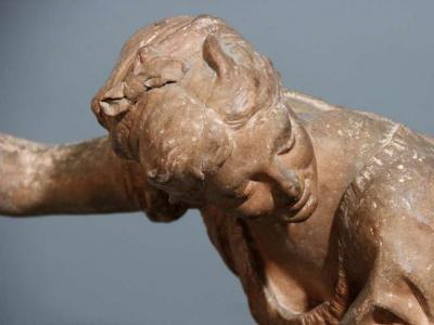 The washer woman original French terracotta signed and dated 1870