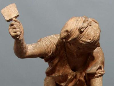 The washer woman original French terracotta signed and dated 1870
