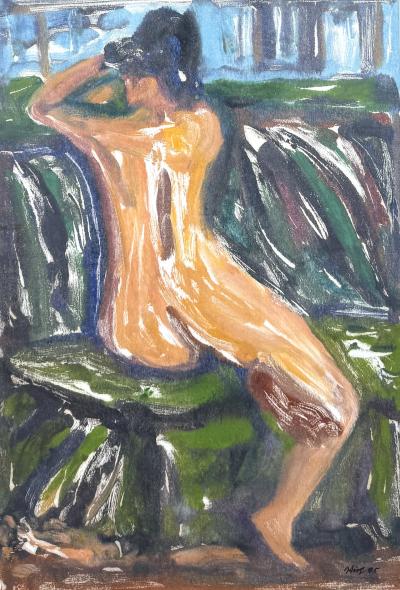 Theo Hios Seated Female Nude 