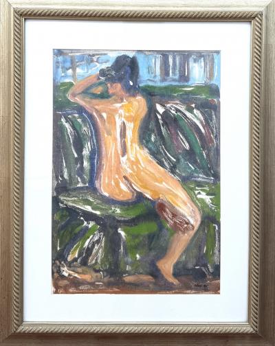 Theo Hios Seated Female Nude 