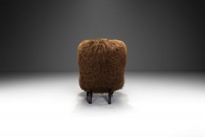 Theo Ruth Congo Lounge Chair in Mongolian Shearling by Theo Ruth The Netherlands 1950s