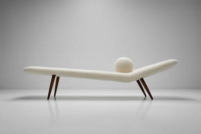 Theo Ruth Daybed in the manner of Theo Ruth with Matching Pillow Europe 20th Century