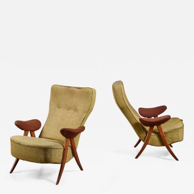 Theo Ruth Pair Theo Ruth chairs The Netherlands 1950s