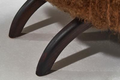 Theo Ruth Pair of Congo Lounge Chairs in Shearling by Theo Ruth The Netherlands 1950s