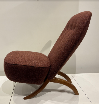 Theo Ruth Theo Ruth Mid Century Slipper Chair Model Congo Belgium circa 1950 s