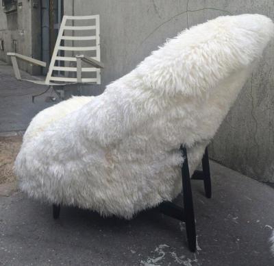 Theo Ruth Theo Ruth for Artifort 1950s Chairs Newly Covered in Sheep Fur
