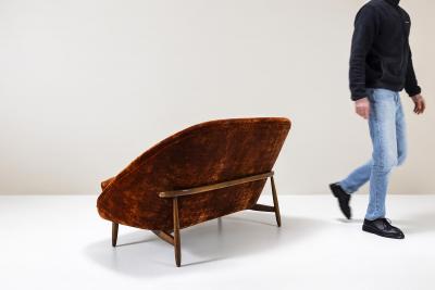 Theo Ruth Two seater Model 115 in Velvet Upholstery by Theo Ruth for Artifort 1958