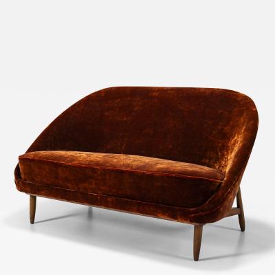 Theo Ruth Two seater Model 115 in Velvet Upholstery by Theo Ruth for Artifort 1958