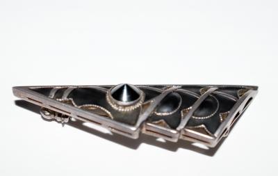 Theodor Fahrner Art Deco Geometric Modernist Brooch by Theodor Fahrner