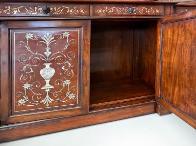 Theodore Alexander Monumental Theodore Alexander China Cabinet with Mother of Pearl Inlay
