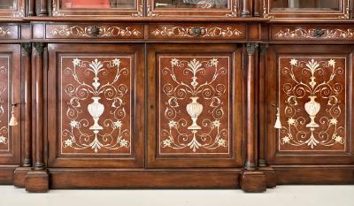 Theodore Alexander Monumental Theodore Alexander China Cabinet with Mother of Pearl Inlay