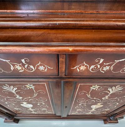 Theodore Alexander Monumental Theodore Alexander China Cabinet with Mother of Pearl Inlay