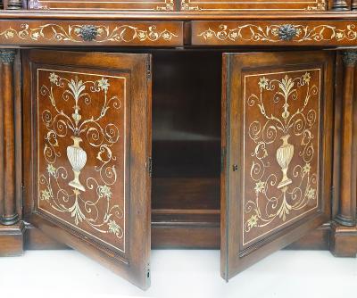 Theodore Alexander Monumental Theodore Alexander China Cabinet with Mother of Pearl Inlay