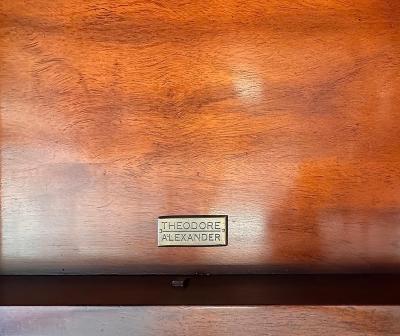 Theodore Alexander Monumental Theodore Alexander China Cabinet with Mother of Pearl Inlay