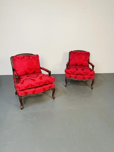 Theodore Alexander Pair of Tortoise Shell Lounge Chairs Marquis by Theodore Alexander Fauteuils