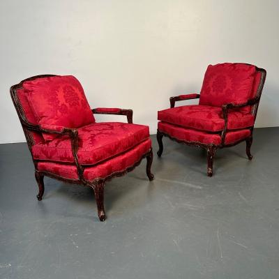 Theodore Alexander Pair of Tortoise Shell Lounge Chairs Marquis by Theodore Alexander Fauteuils