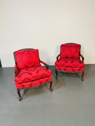 Theodore Alexander Pair of Tortoise Shell Lounge Chairs Marquis by Theodore Alexander Fauteuils