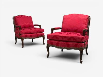 Theodore Alexander Pair of Tortoise Shell Lounge Chairs Marquis by Theodore Alexander Fauteuils