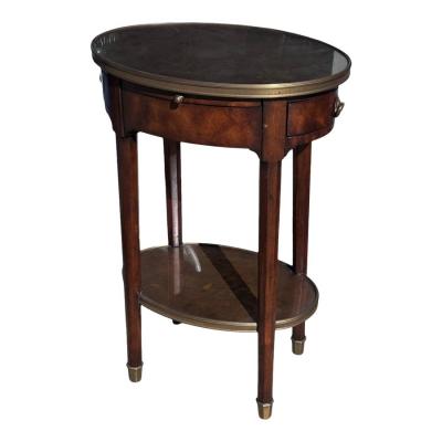 Theodore Alexander Regency Style Theodore Alexander Mahogany Brass Side End Table