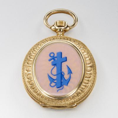 Theodore B Starr Antique Pocket Watch Enamel 18kt Gold Vacheron Constanitine manufactured