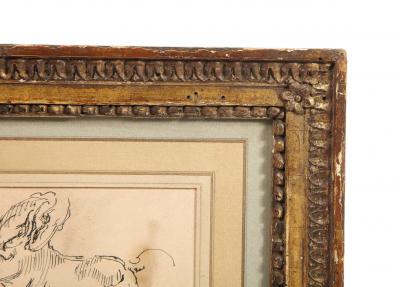 Theodore Gericault A Rare and Important Study Drawing The Charging Chasseur