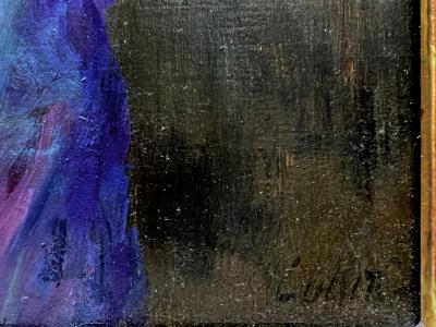 Theodore N Lukits Nude Dancer with Ornate Floral Head dress and Japanese Lantern Carnival