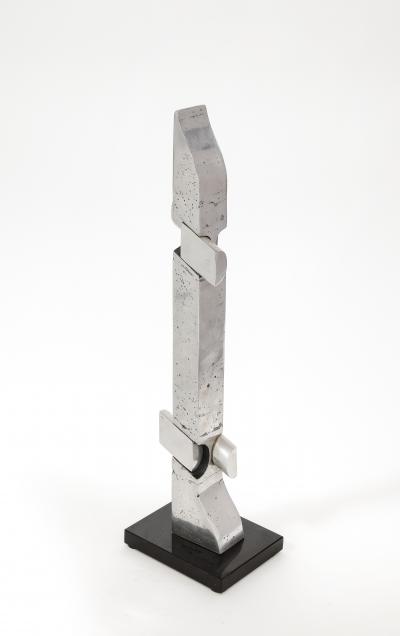 Thibaud Weisz Abstract Chromed Steel Sculpture by Thibaud Weisz France c 1950