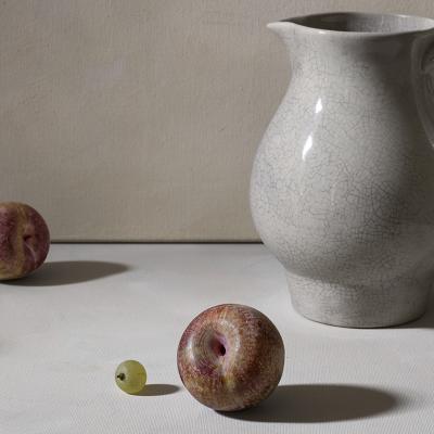 Thierry Genay TWO PLUMS GRAPE AND PITCHER Still life photography 1 9