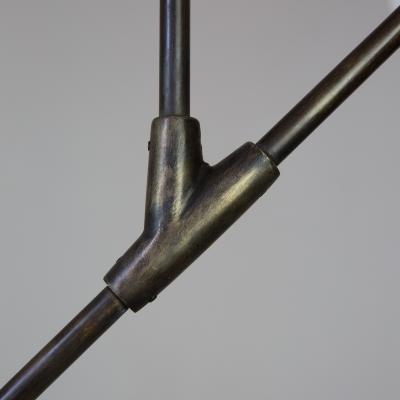 Thierry Jeannot Chandelier pendant lamp opaline vintage glass shades orientations variable