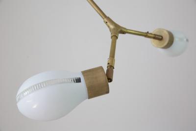 Thierry Jeannot Chandelier with articulated 1960ies Industrial Glass shades