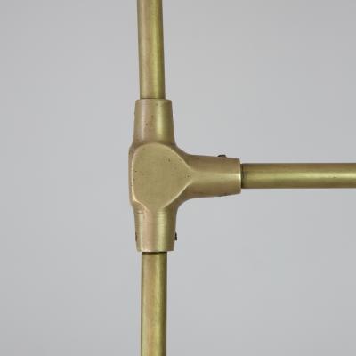 Thierry Jeannot Chandelier with articulated 1960ies Industrial Glass shades