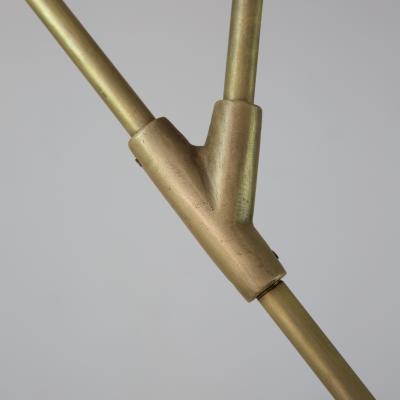 Thierry Jeannot Chandelier with articulated 1960ies Industrial Glass shades